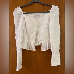 Lioness White Cotton Long Sleeve